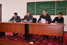 Маҷлиси ҷамъбастӣ вобаста ба фаъолияти таълимӣ-хизматии курсантони курси 3 факултети №2 Академияи ВКД Ҷумҳурии Тоҷикистон дар моҳи ноябри соли 2021