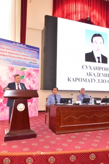 Вохӯрии ҳайати шахсии Академияи ВКД Ҷумҳурии Тоҷикистон бо академик Кароматулло Олимов