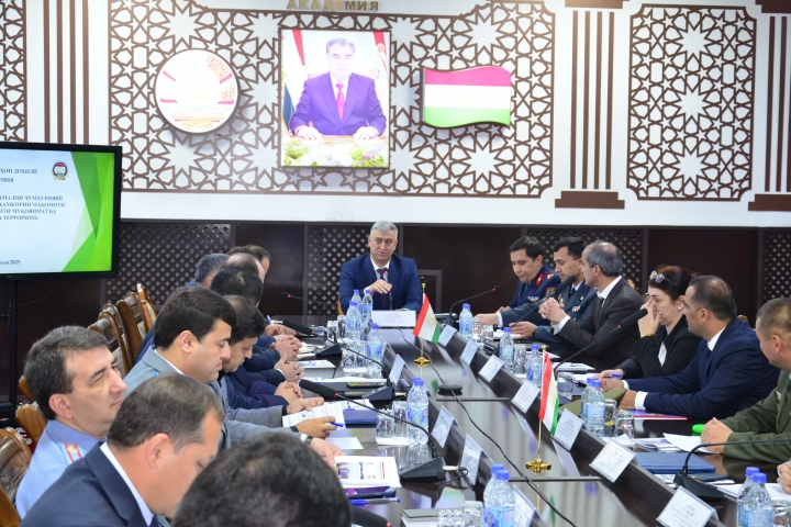 ҷиҳати иҷрои банди 9 фасли III «Нақшаи гузаронидани конференсияҳои илмӣ ва семинарҳо» Нақшаи фаъолияти илмӣ-тадқиқотии Академияи ВКД Ҷумҳурии Тоҷикистон барои соли 2025