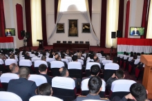 Коллективный просмотр документального фильма «Марди рох» в Академии МВД Республики Таджикистан